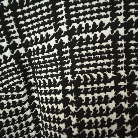 Calvin Klein Black/White Houndstooth Classic A-Line Dress - Picture 6 of 8